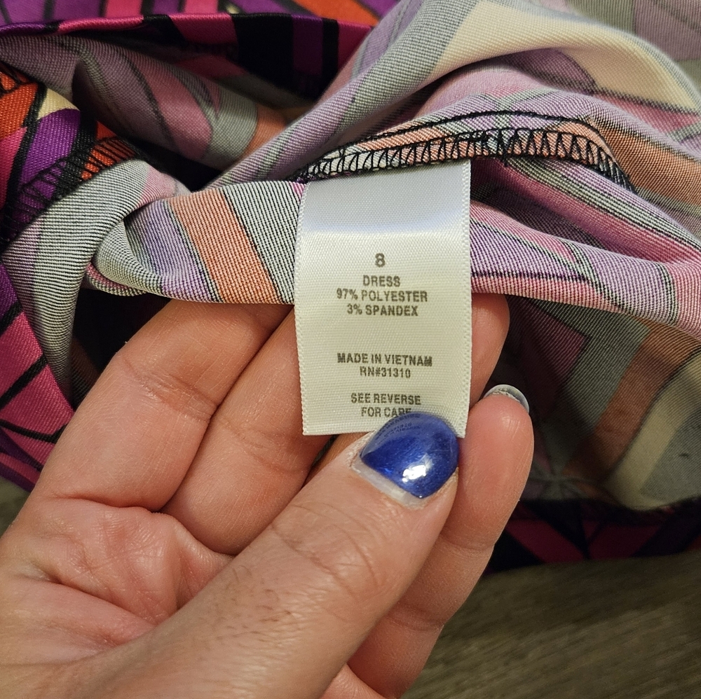 Dressbarn Bright Geometric Dress - Picture 5 of 6